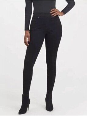 SPANX Women's EUC Shape Ankle Skinny Stretch Jeans #20278R Black |‎ Size M